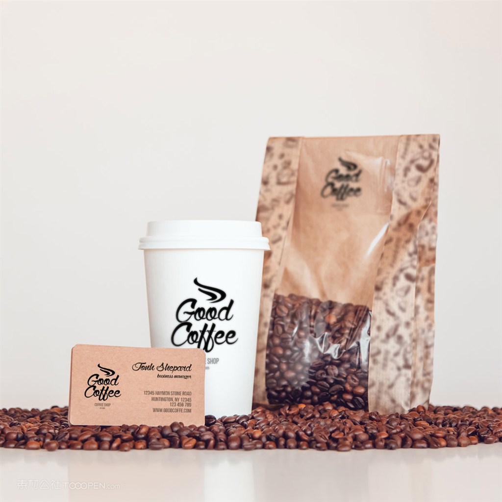 咖啡品牌vi场景样机模板