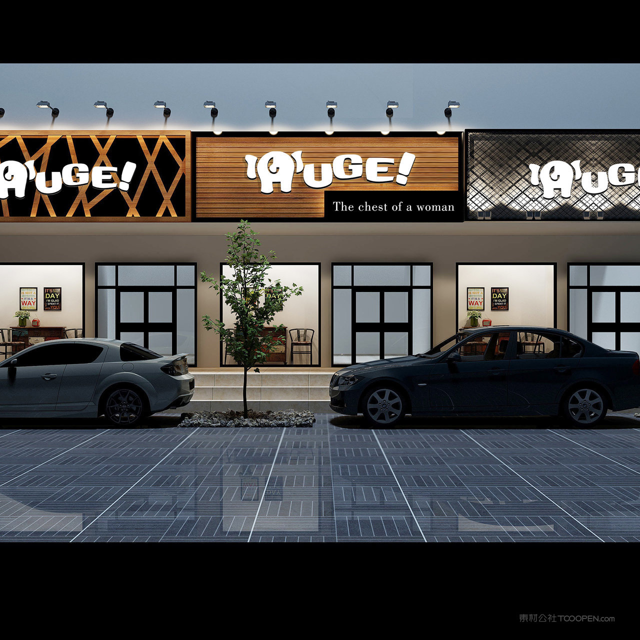 街头店面样机门头店招贴图样机