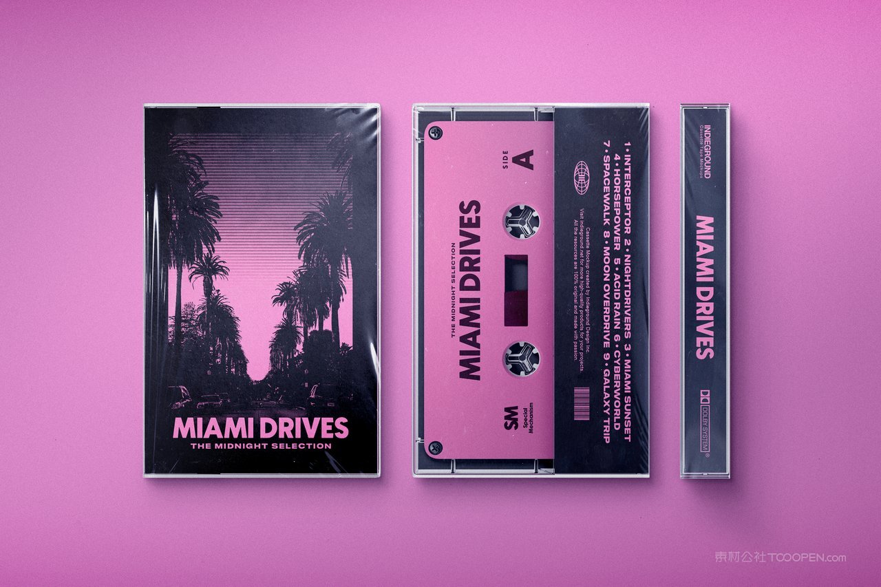 复古盒式音乐磁带包装样机 (3)