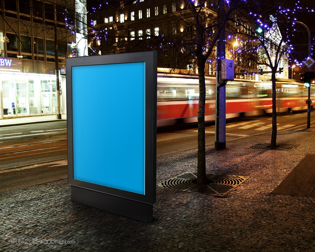 户外大型广告广场广告广告场景广告牌广告位贴图样机设计模板效果VI素材PSD分层