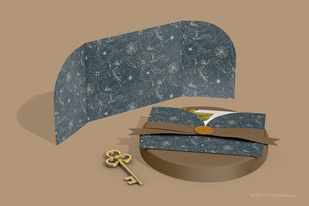 【2133期】传统对折婚礼派对邀请函样机 (3)