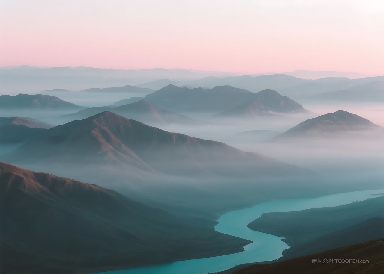 天空山水景观高清自然山峰风景唯美
