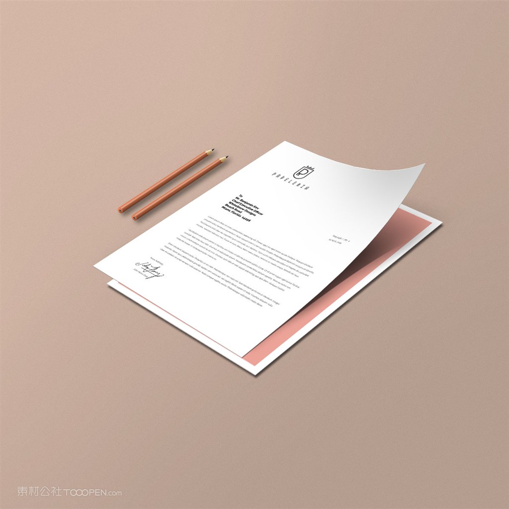 国外酒店海报宣传单样机