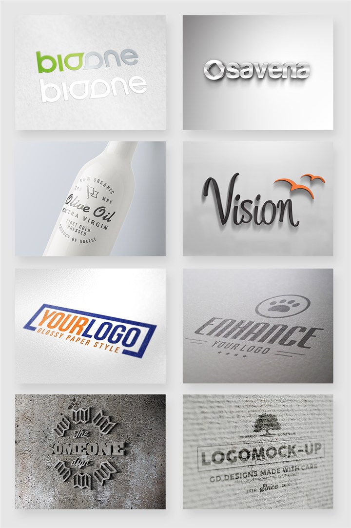 品牌LOGO展示效果智能贴图样机素材