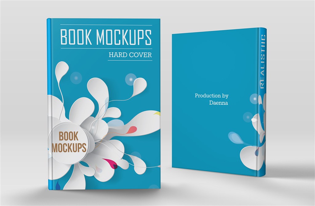 精装书籍杂志宣传册封面封底样机