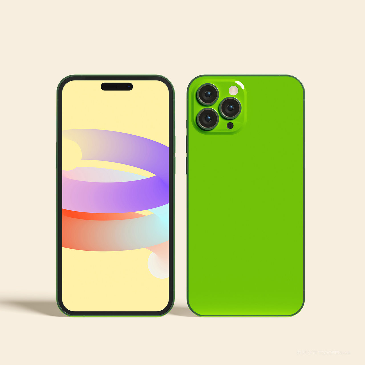 iPhone14Pro苹果手机正反面贴图样机