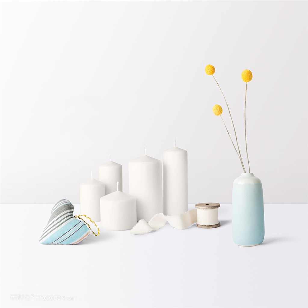 小清新文艺时尚桌面绸带摆件样机