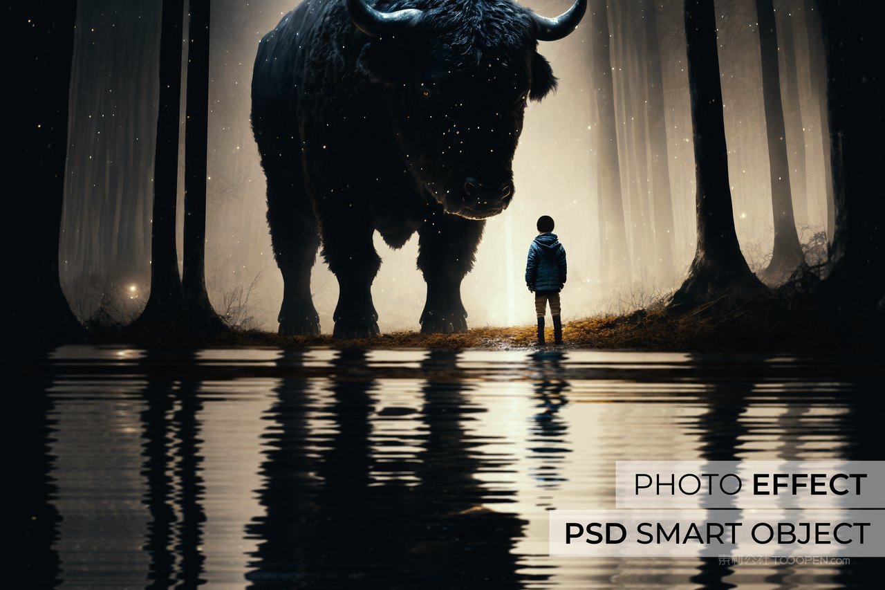 【2146期】水波倒影智能贴图样机psd模板 (3)