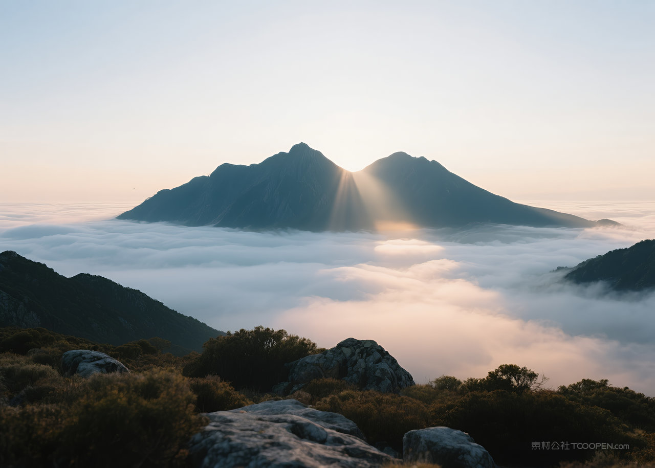 日出云层美丽云彩自然唯美天空风景
