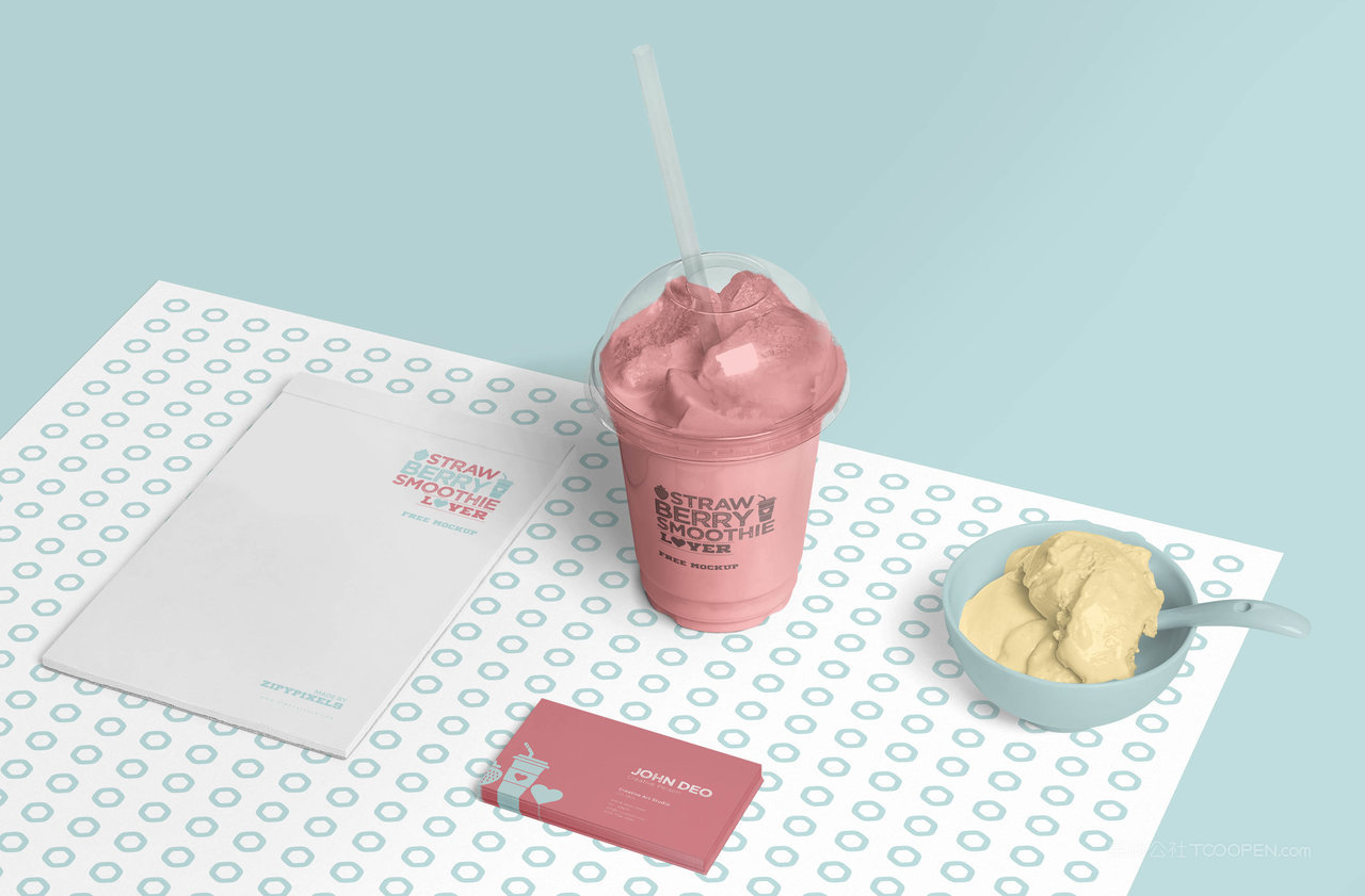 冰淇淋场景样机