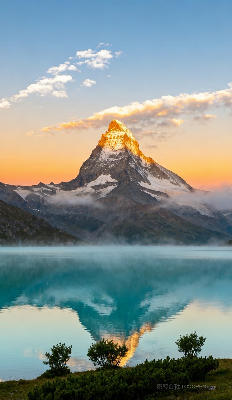 高清蓝天意境山峰青山山水天空唯美