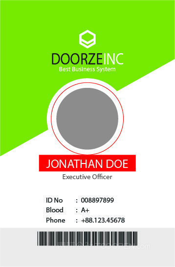办公室身份识别卡绿色