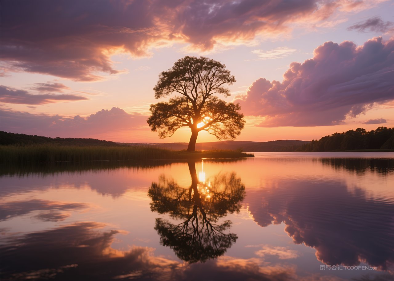 云彩天空自然云层日落风景落日唯美