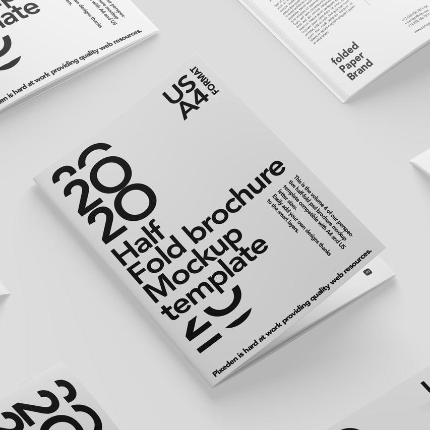 翻开的杂志企业形象画册样机 (7)