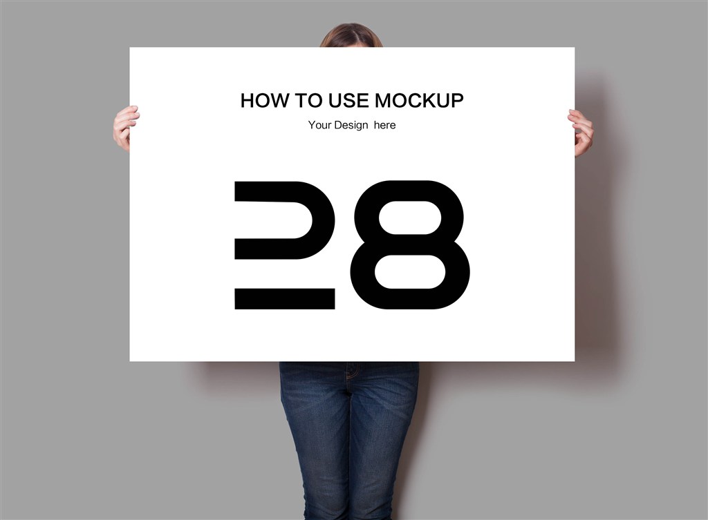 手举28号海报样机