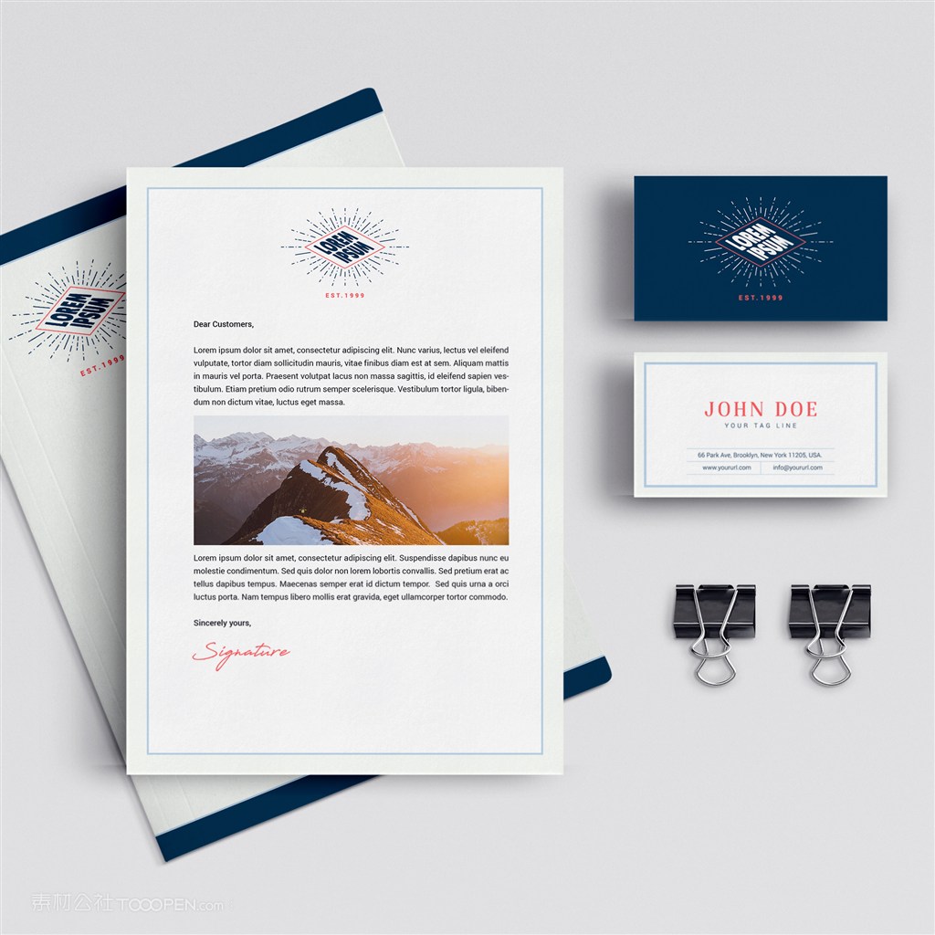 精致商务文具名片业务文档贴图样机