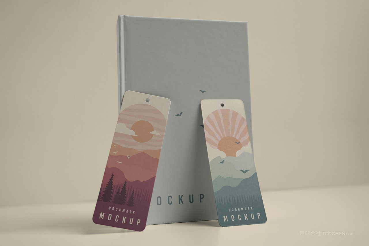 【2162期】圆角书签模型样机 (5)