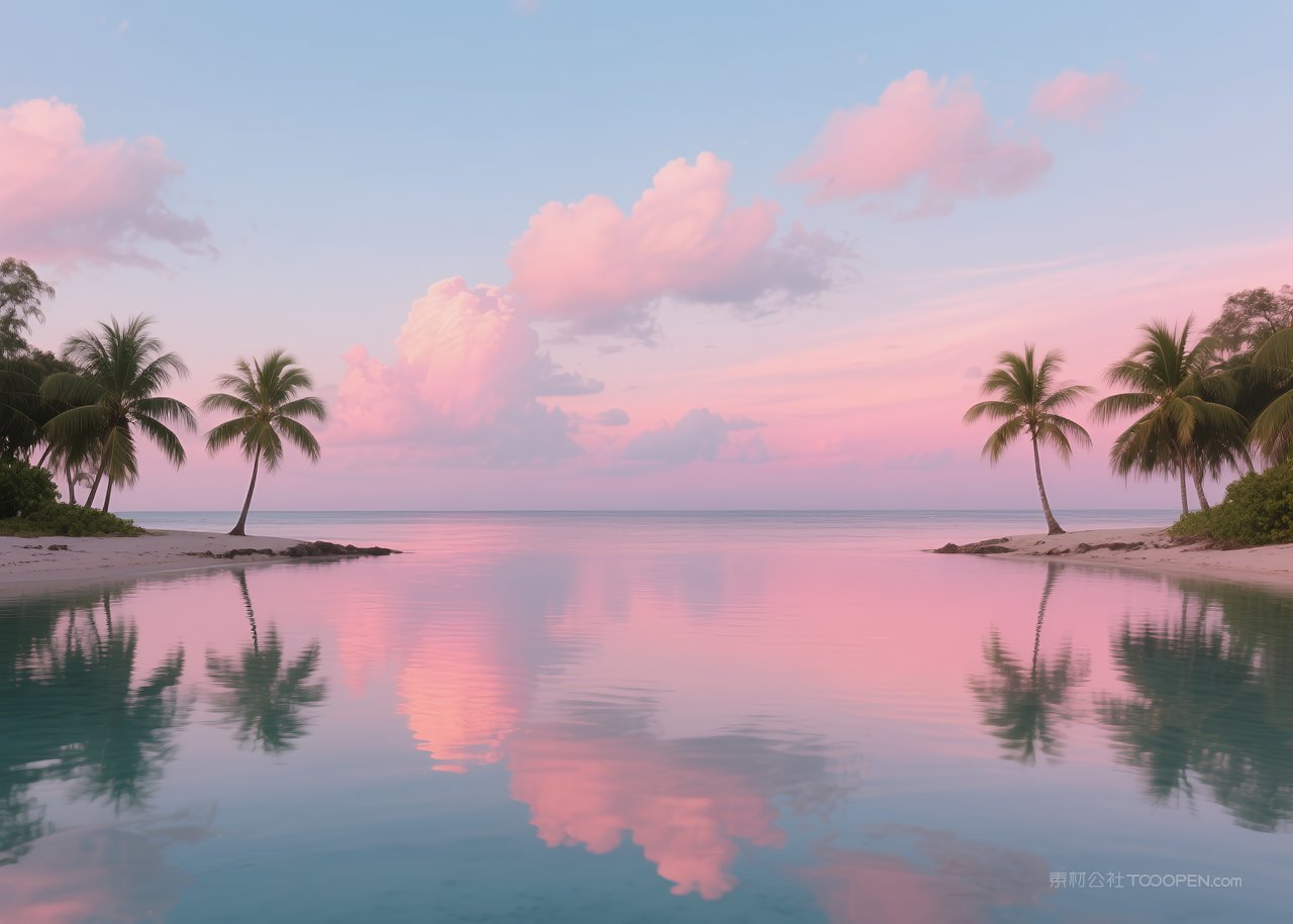 海滩自然海景景观大海天空风景海边唯美
