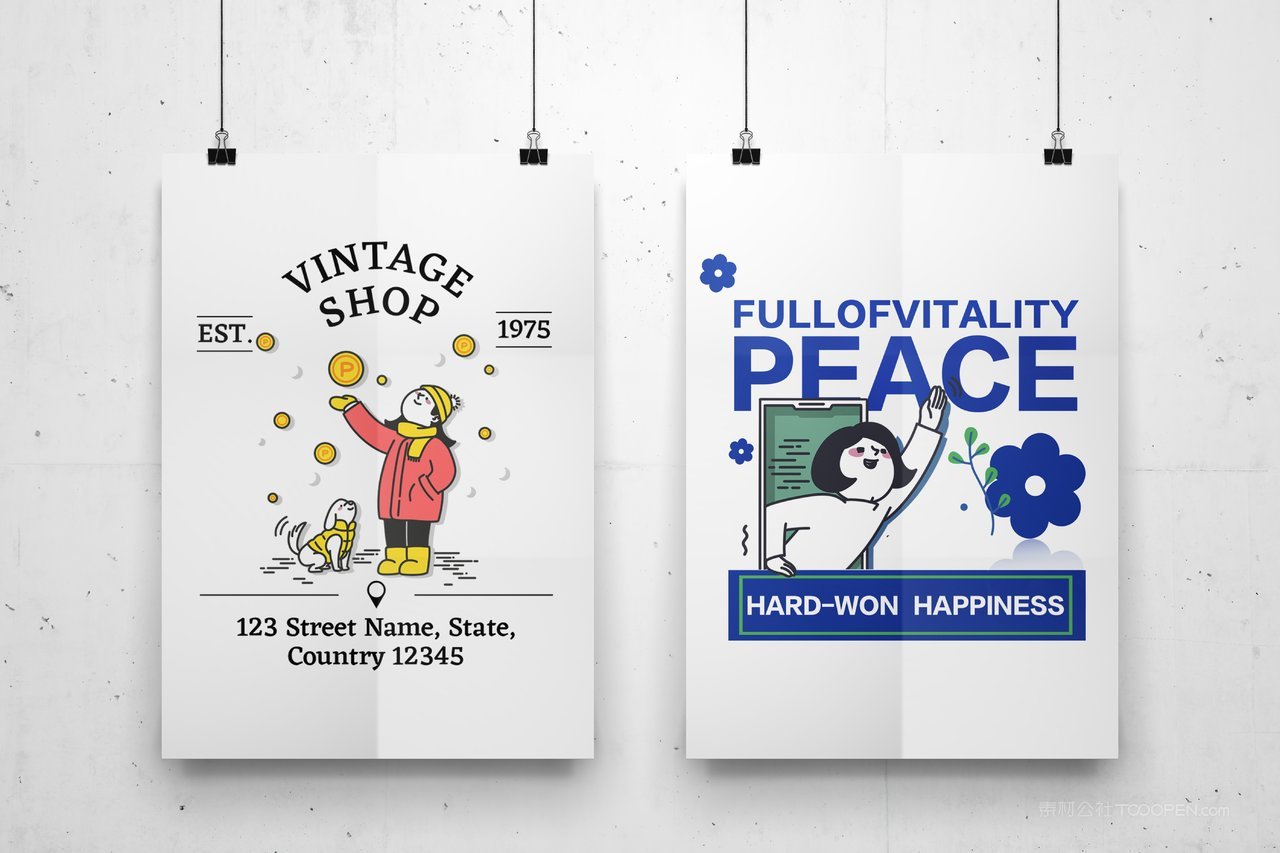 奶茶咖啡蓝色vi应用样机 (11)