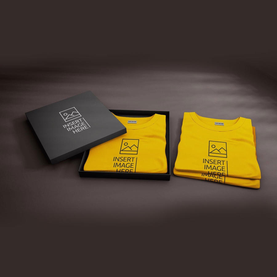 折叠t恤图案样机