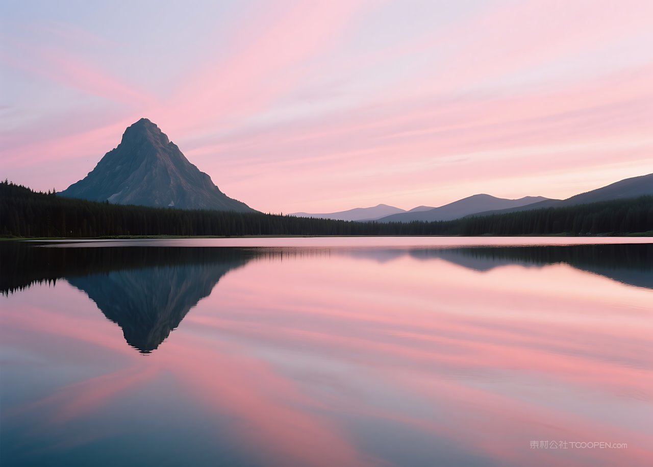 山峰唯美景色风景天空自然山水