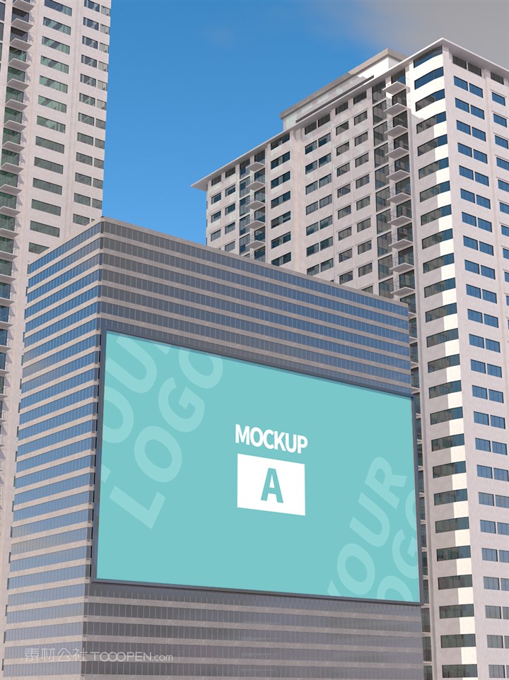 横幅海报广告墙体外墙海报样机