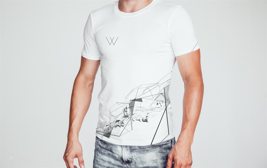 花纹男士白色VI样机