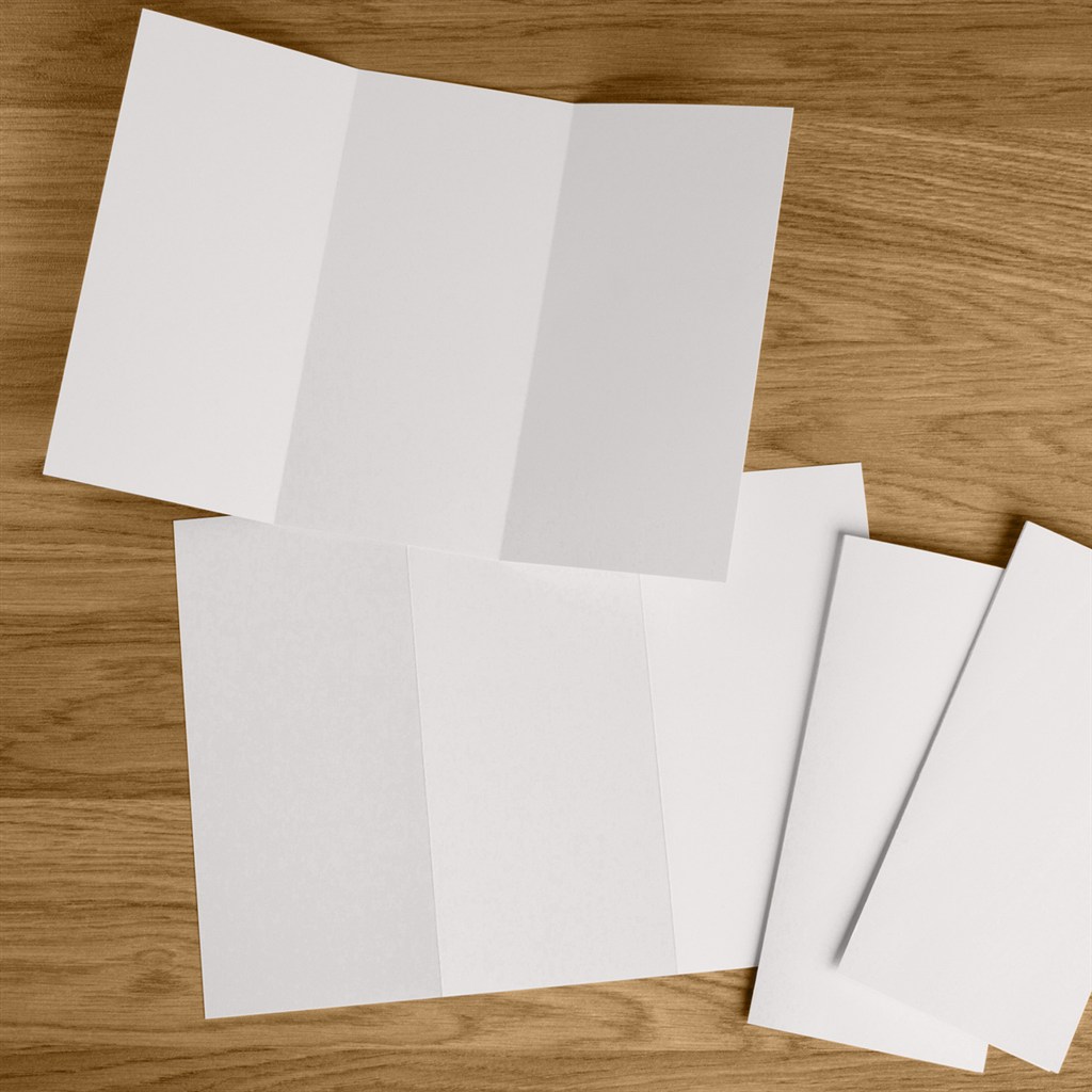 三折页DM宣传单张样机贴图模板