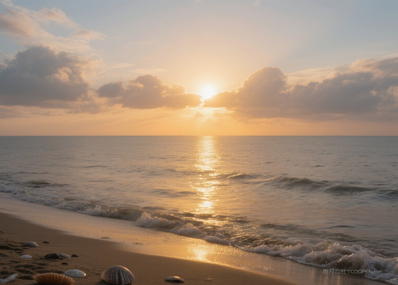 大海海边风景天空海滩景观自然海景