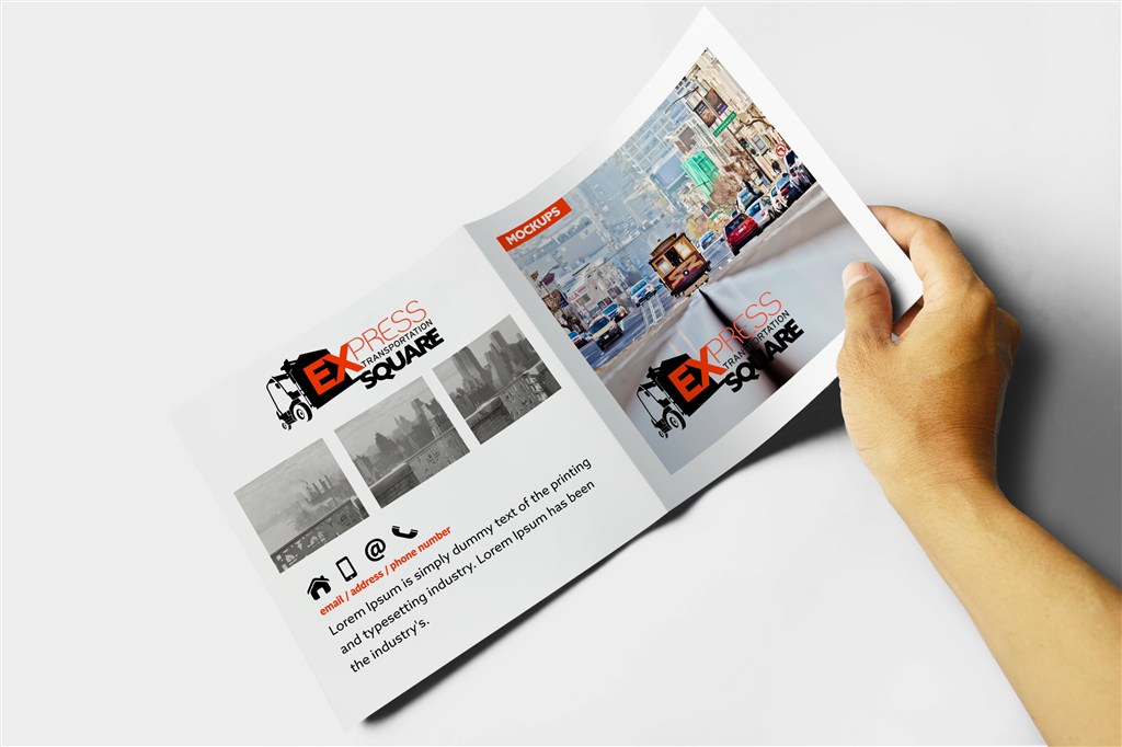 方形画册宣传册杂志封面封底样机