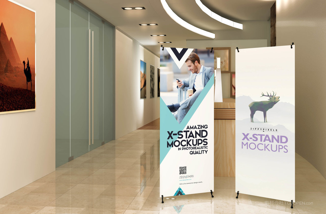 x展架易拉宝场景样机