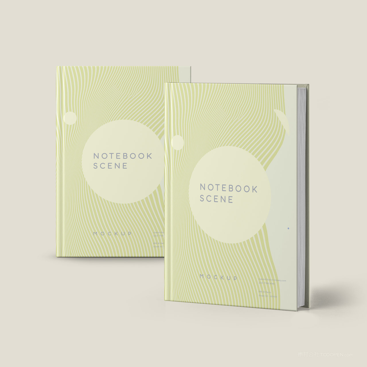 书本画册本子封面贴图样机