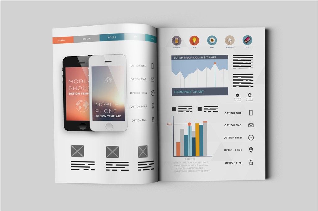杂志宣传册画册内页样机