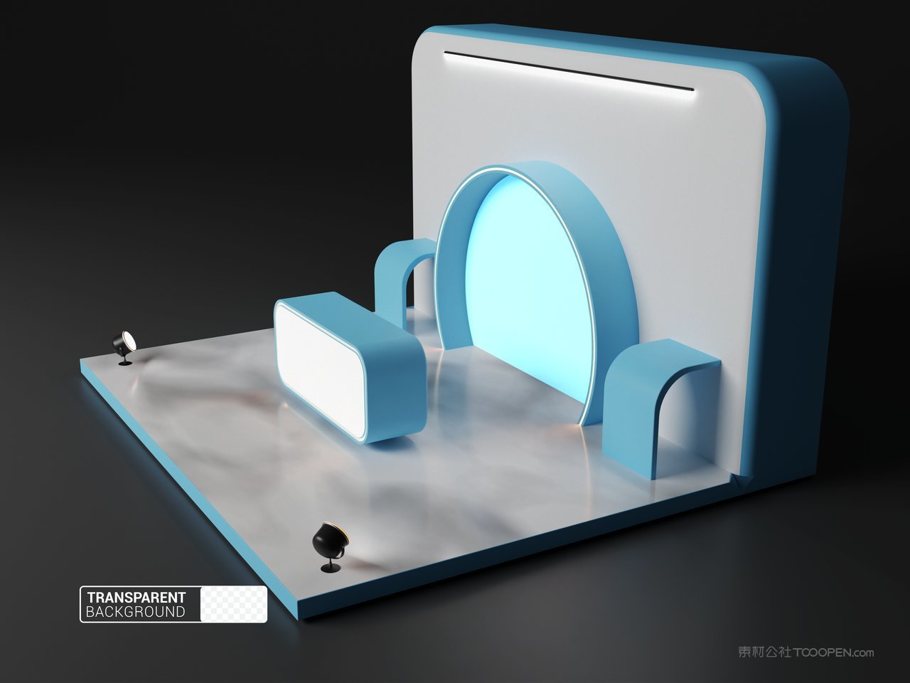 【2037期】3du立体展会展台设计样机 (3)