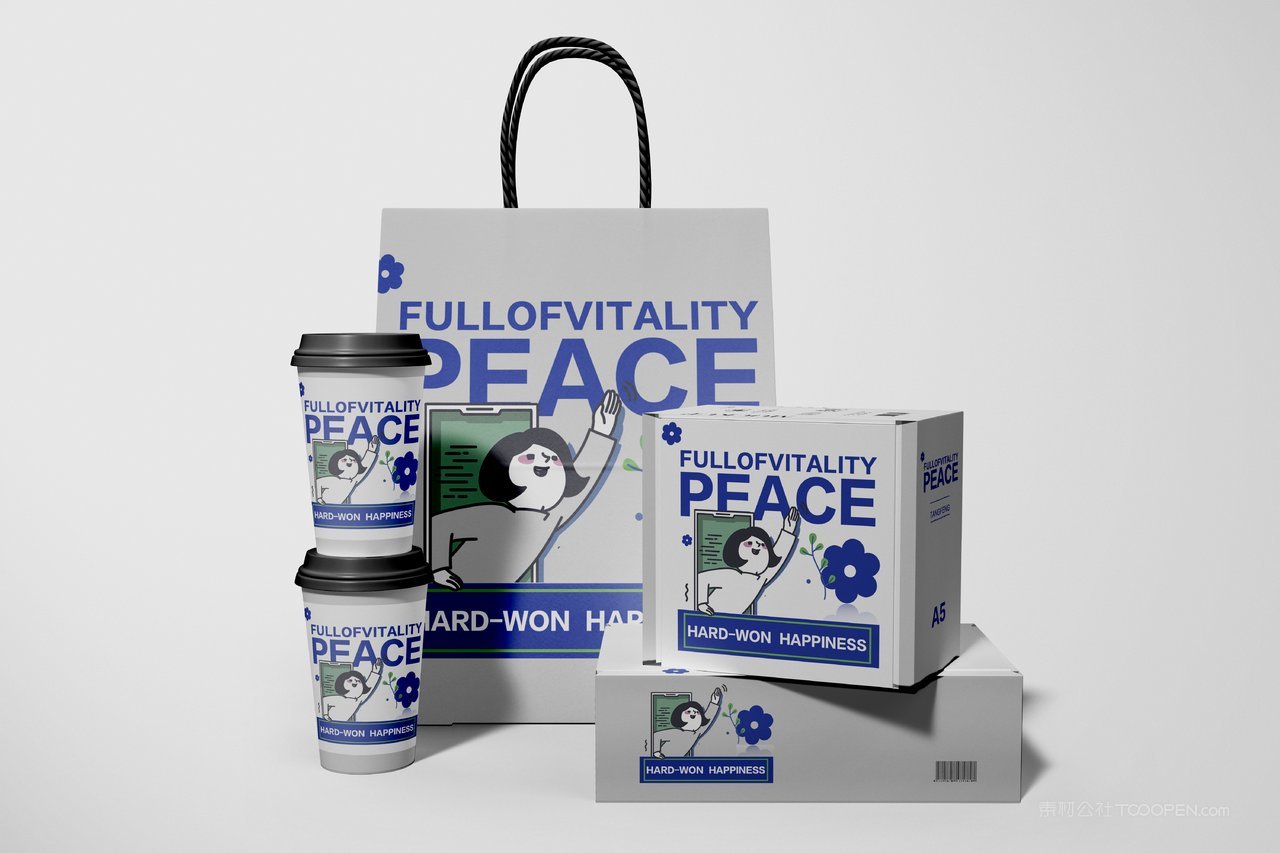 奶茶咖啡蓝色vi应用样机 (13)