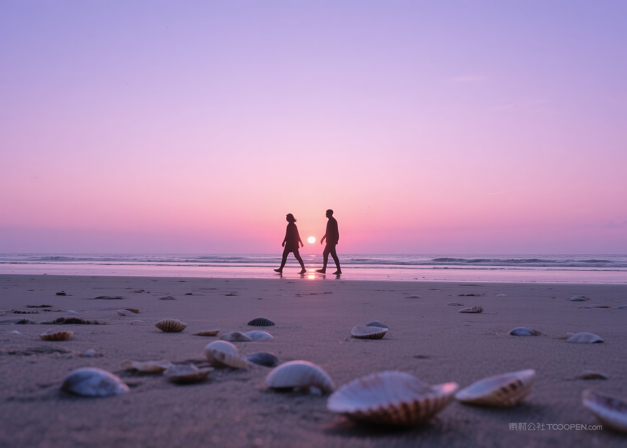 大海海滩唯美海边海景天空风景自然