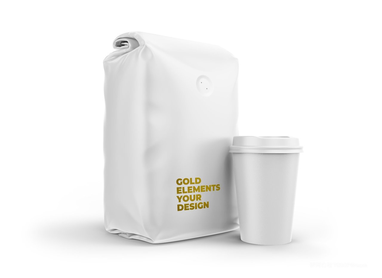 咖啡豆包装场景样机