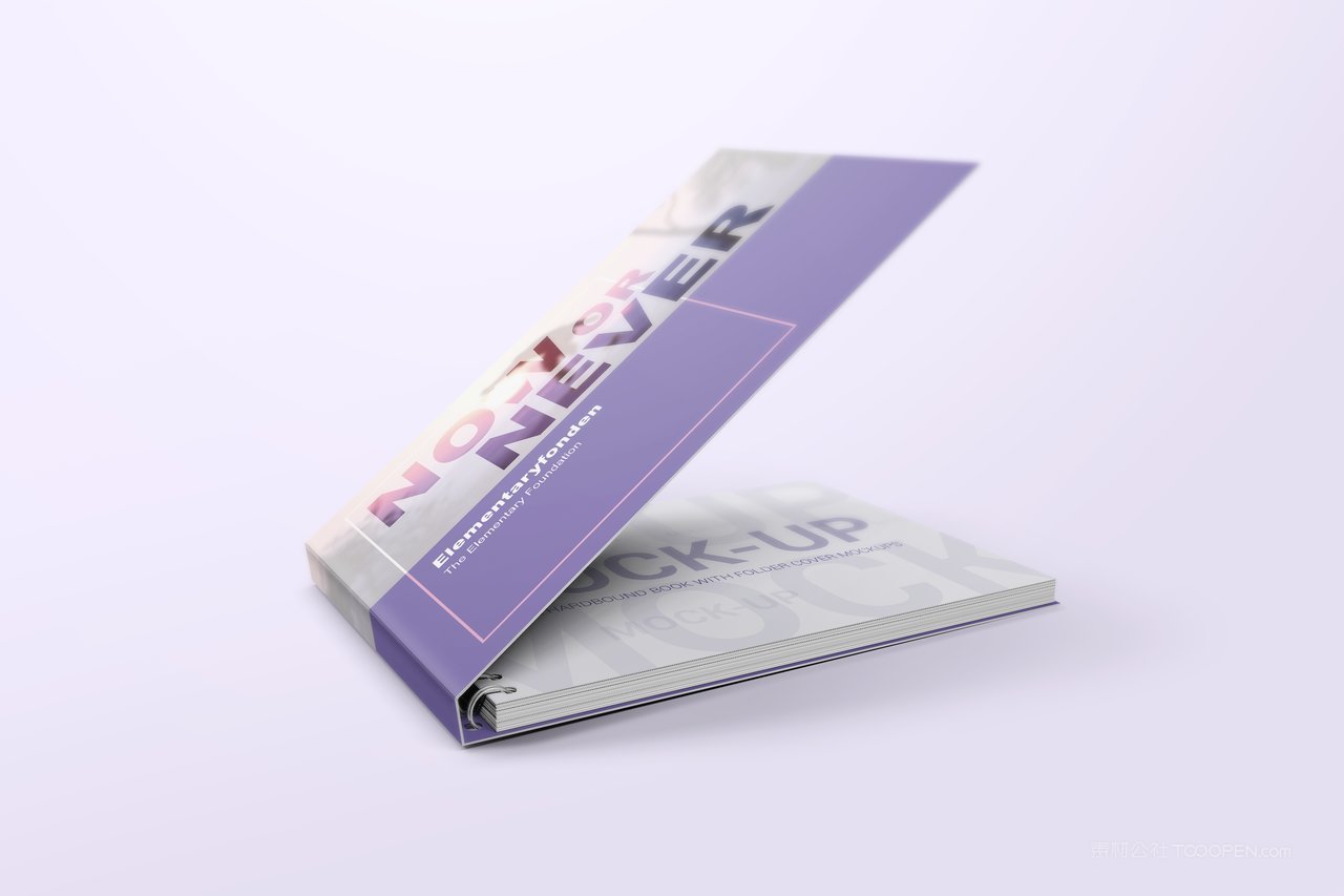 环装画册精美紫色企业形象画册样机 (1)