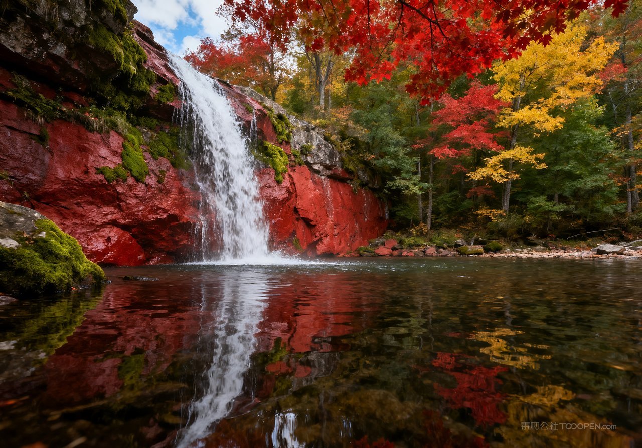 山峰唯美意境秋季青山山水天空湖泊