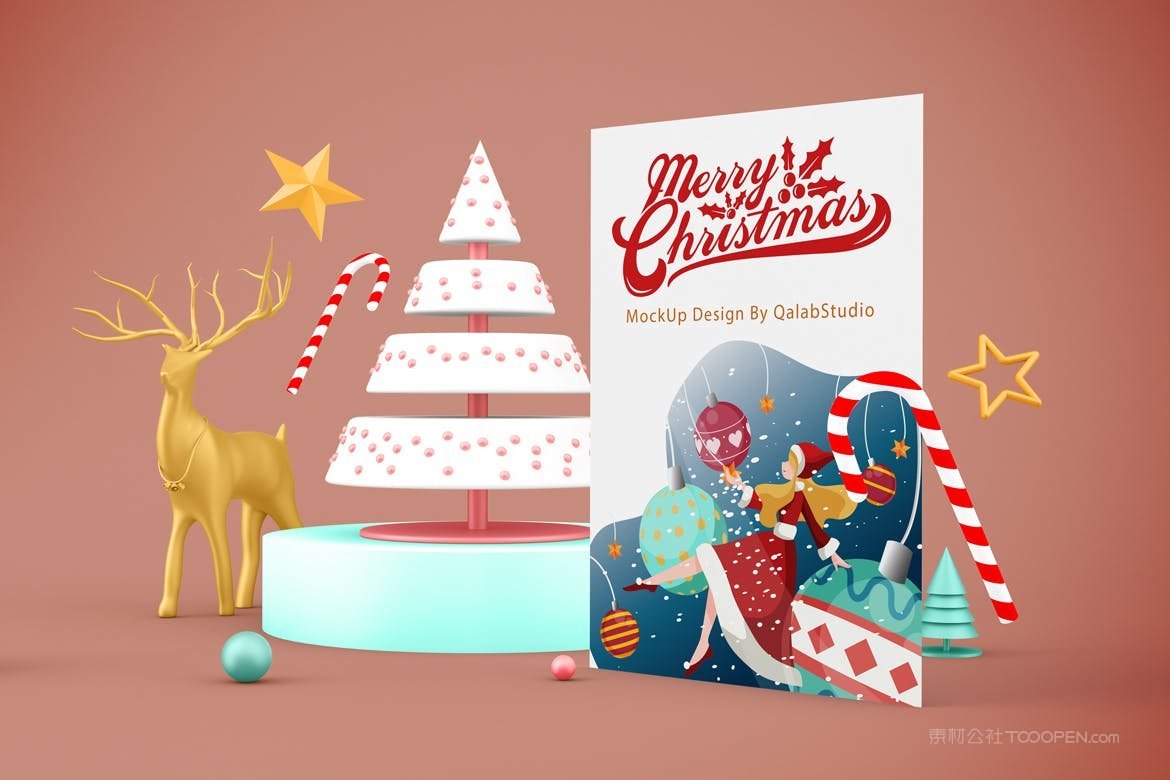 圣诞节海报样机