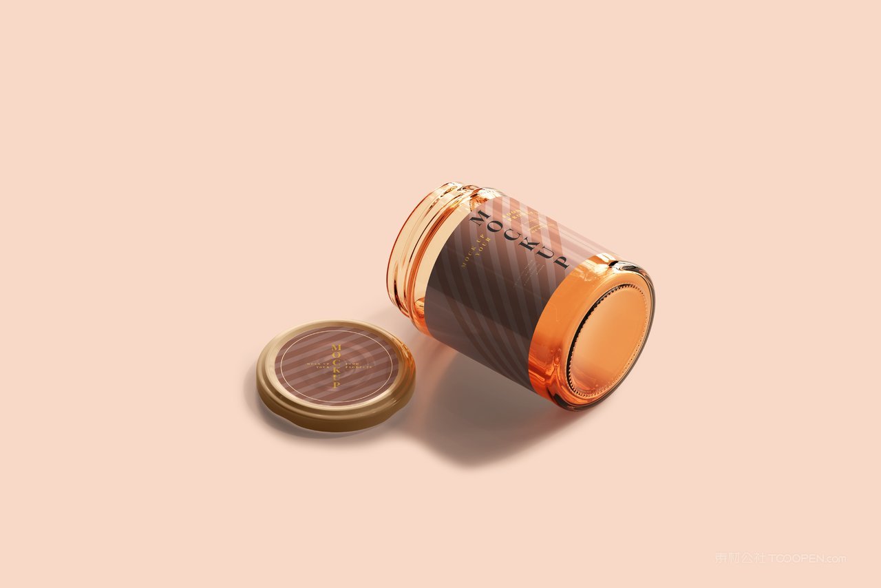 一个蜂蜜罐玻璃食品密封罐样机 (8)