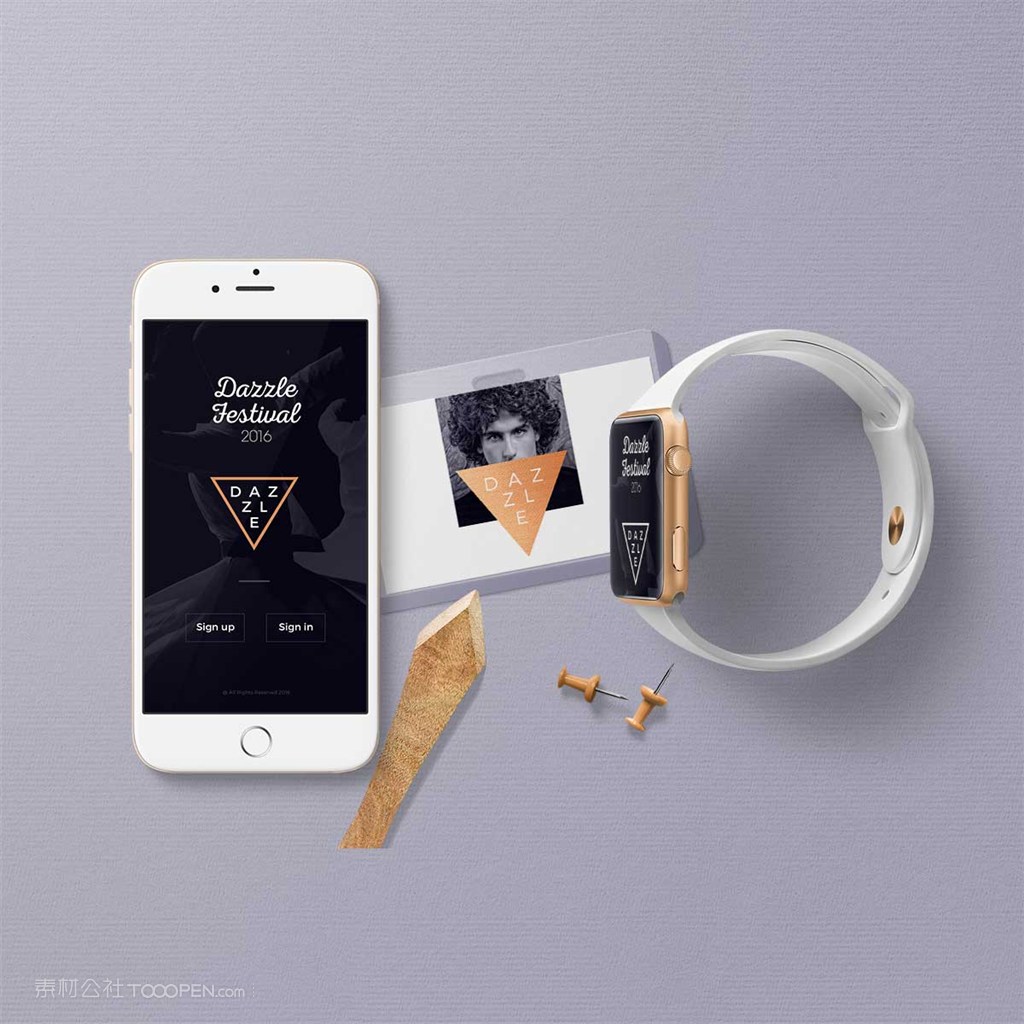 时尚女性用品vi手机手表样机贴图