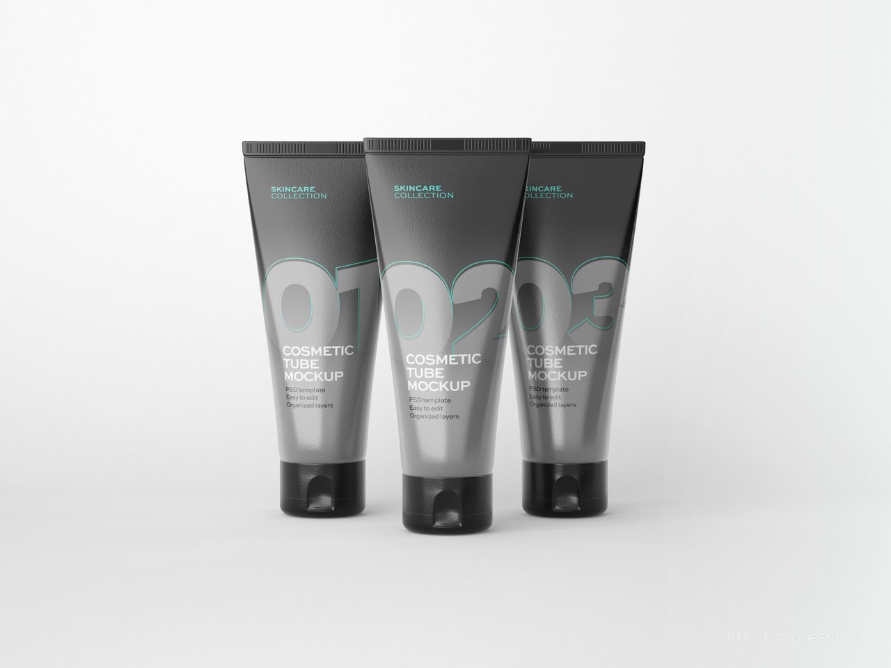 商务高级灰男士洗面奶产品包装样机 (12)