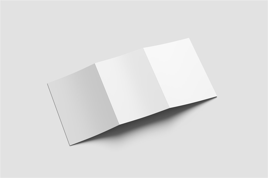 32开三折页样机模板