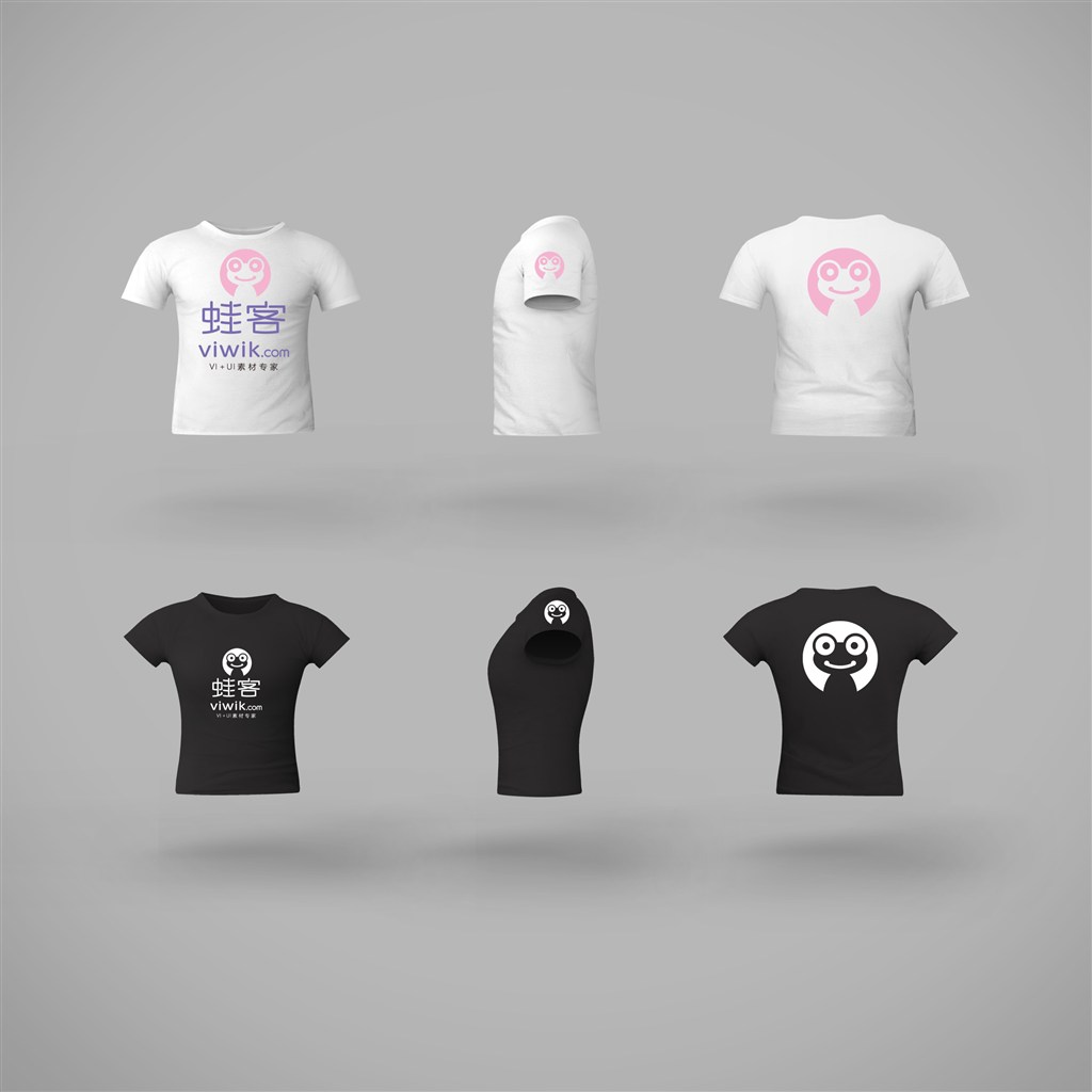 多款不同角度的短袖工作服样机