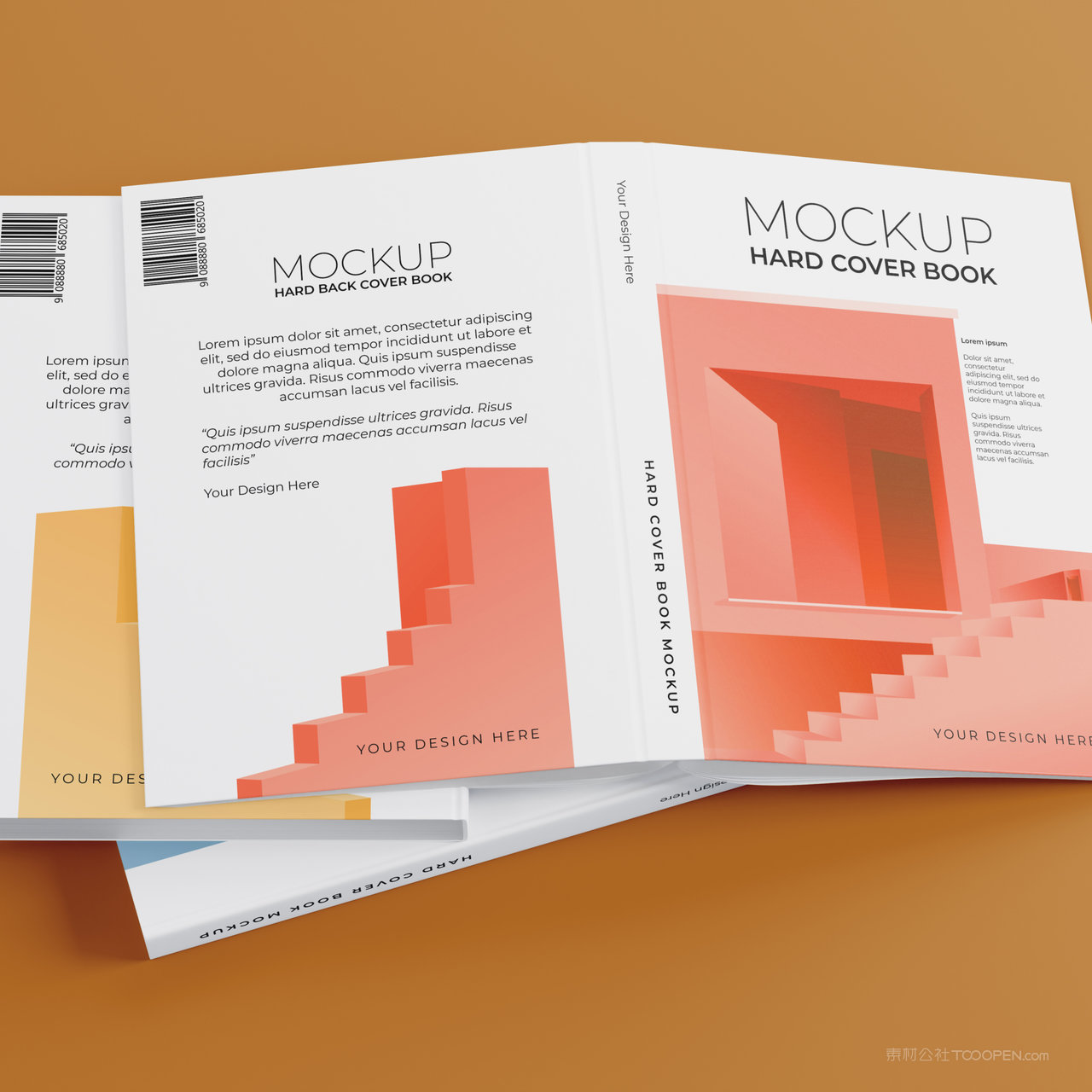 书籍画册封面贴图样机