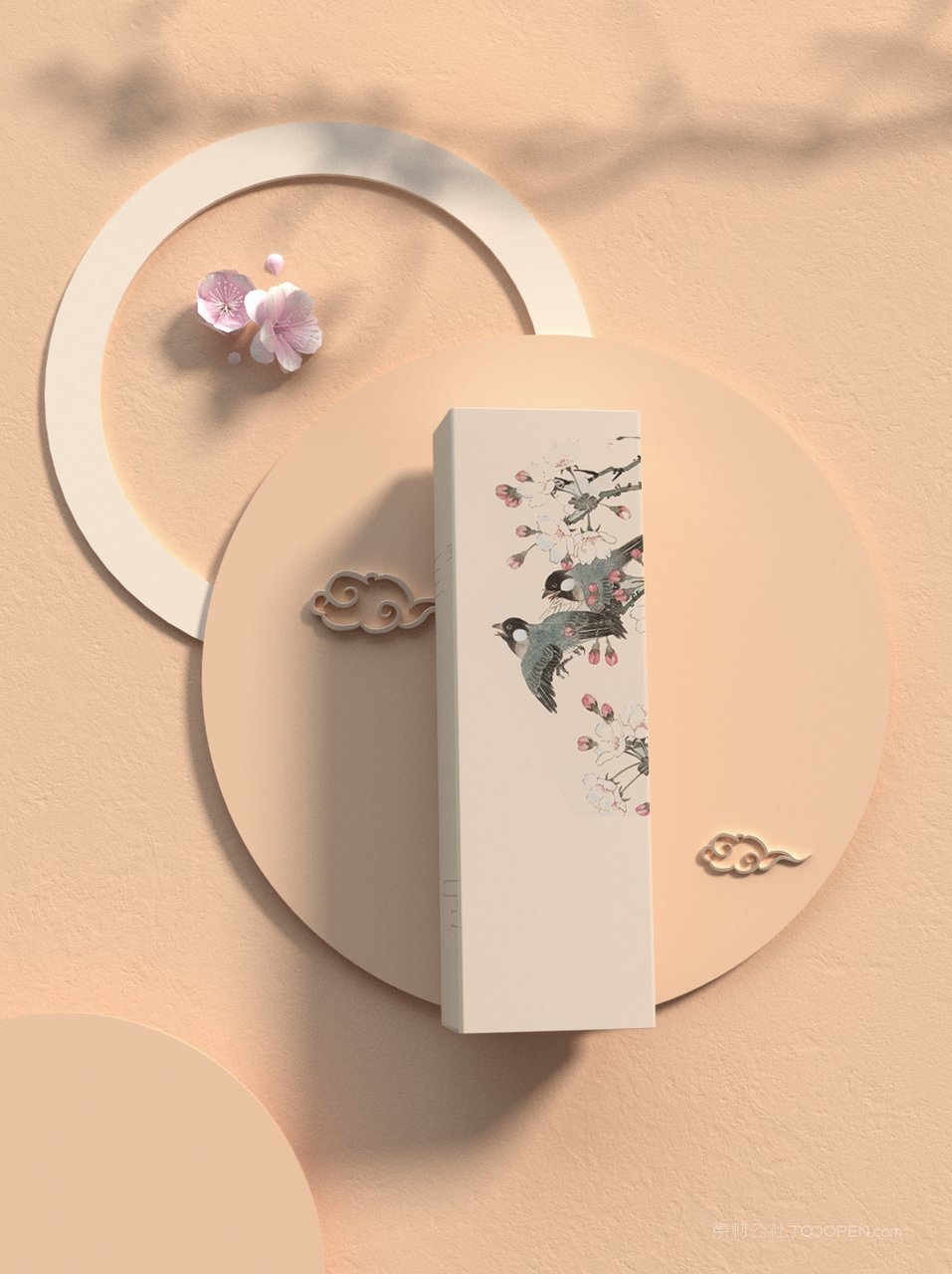 国潮文创花鸟礼盒样机