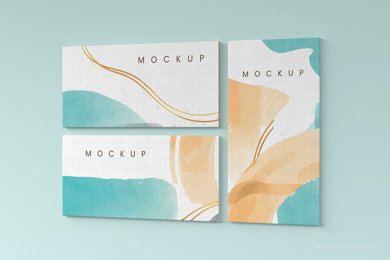 画布相框展板广告样机