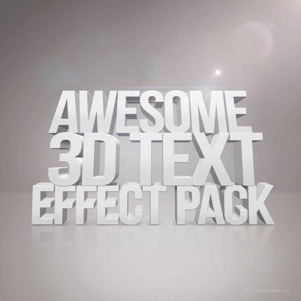 白色立体字样机