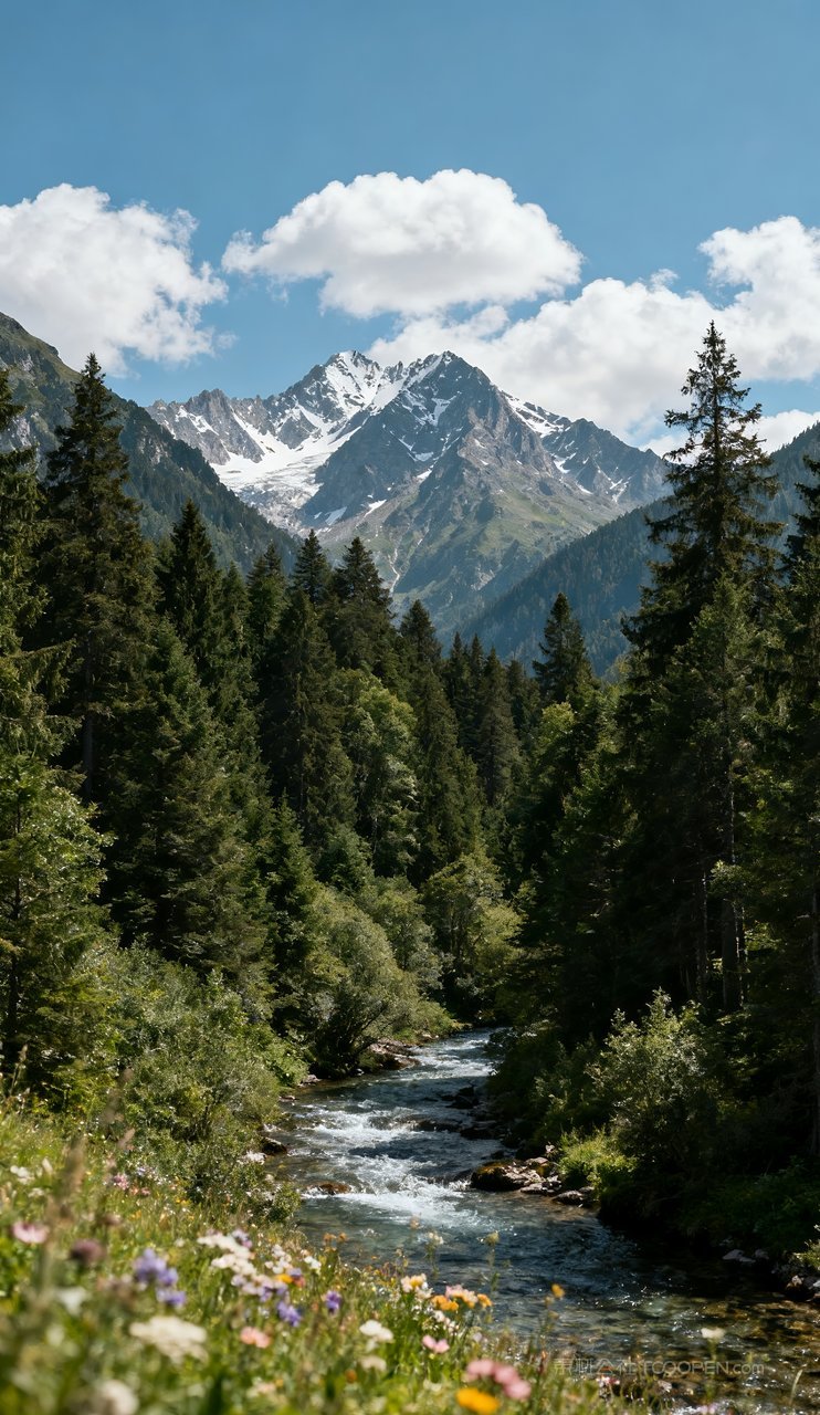 天空唯美蓝天青山意境山水山峰湖泊
